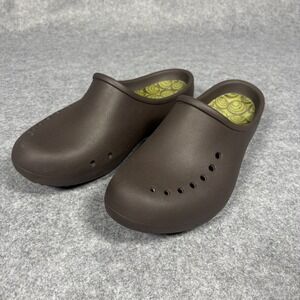 Crocs Alice Work Clogs Size 11 Brown Croslite Slip On Comfort Mules